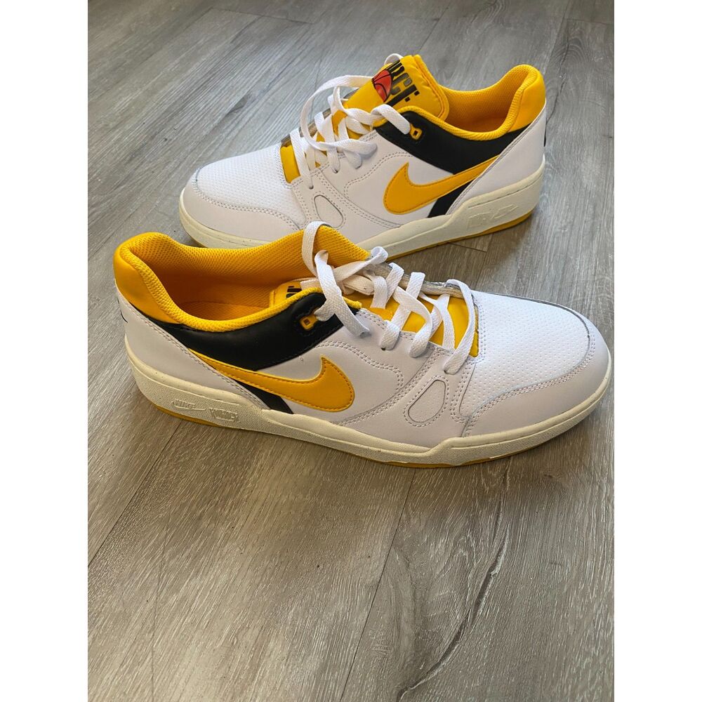 Nike Full Force Low Men's 10.5 White University Gold Black FB1362-103 Sneakers